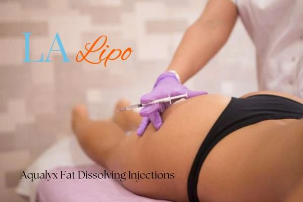 Woman having fat dissolving injections Bridgnorth on thighs