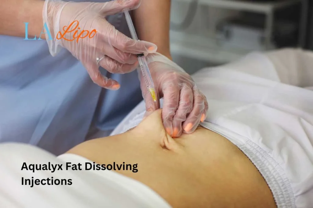 woman having fat dissolving injections Bridgnorth in the stomach