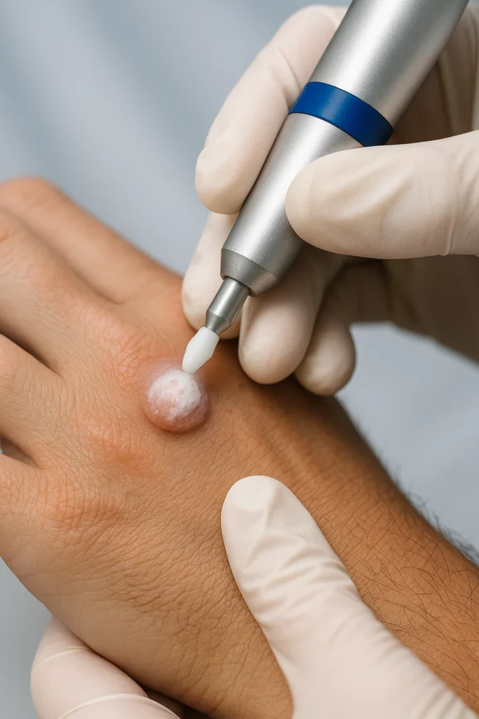 example of wart removal Bridgnorth using cryopen