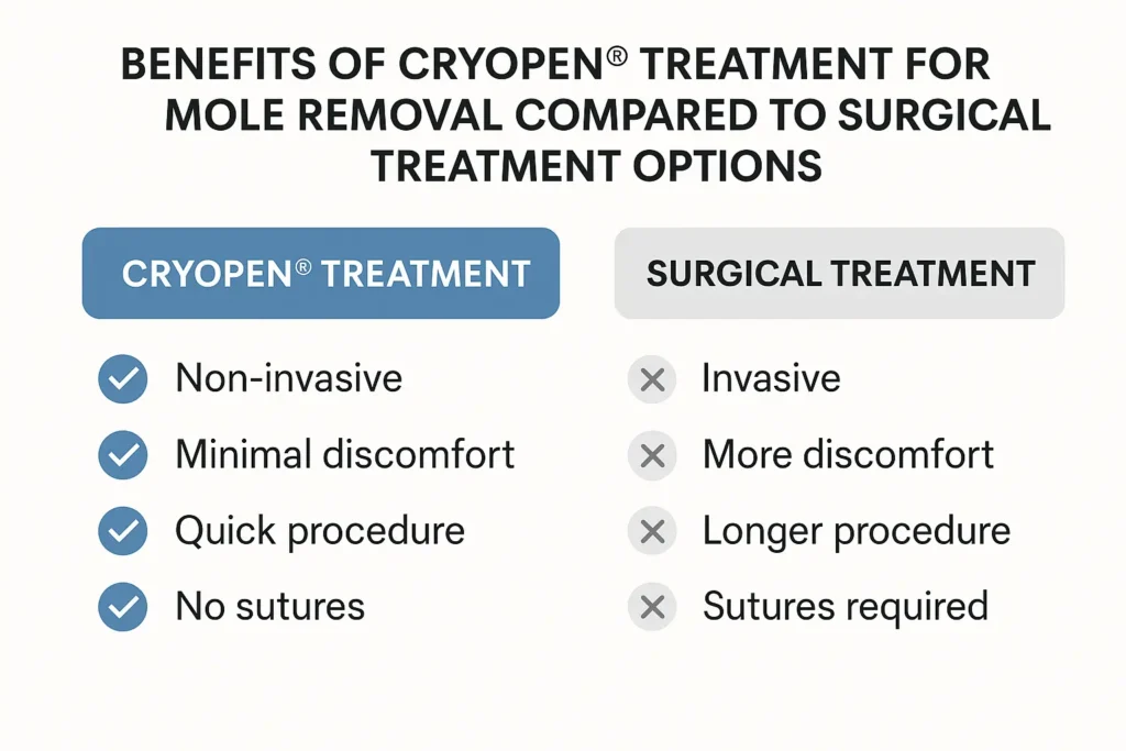 Benefits of facial mole removal Bridgnorth - call our team today to book a consultation
