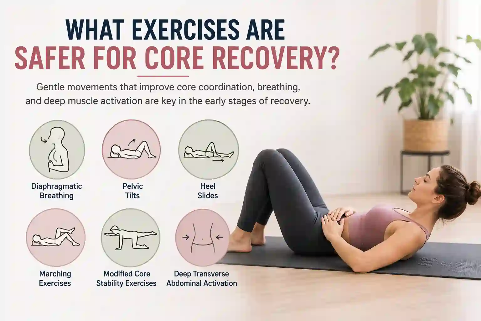 Which exercises may help diastasis recti Bridgnorth?