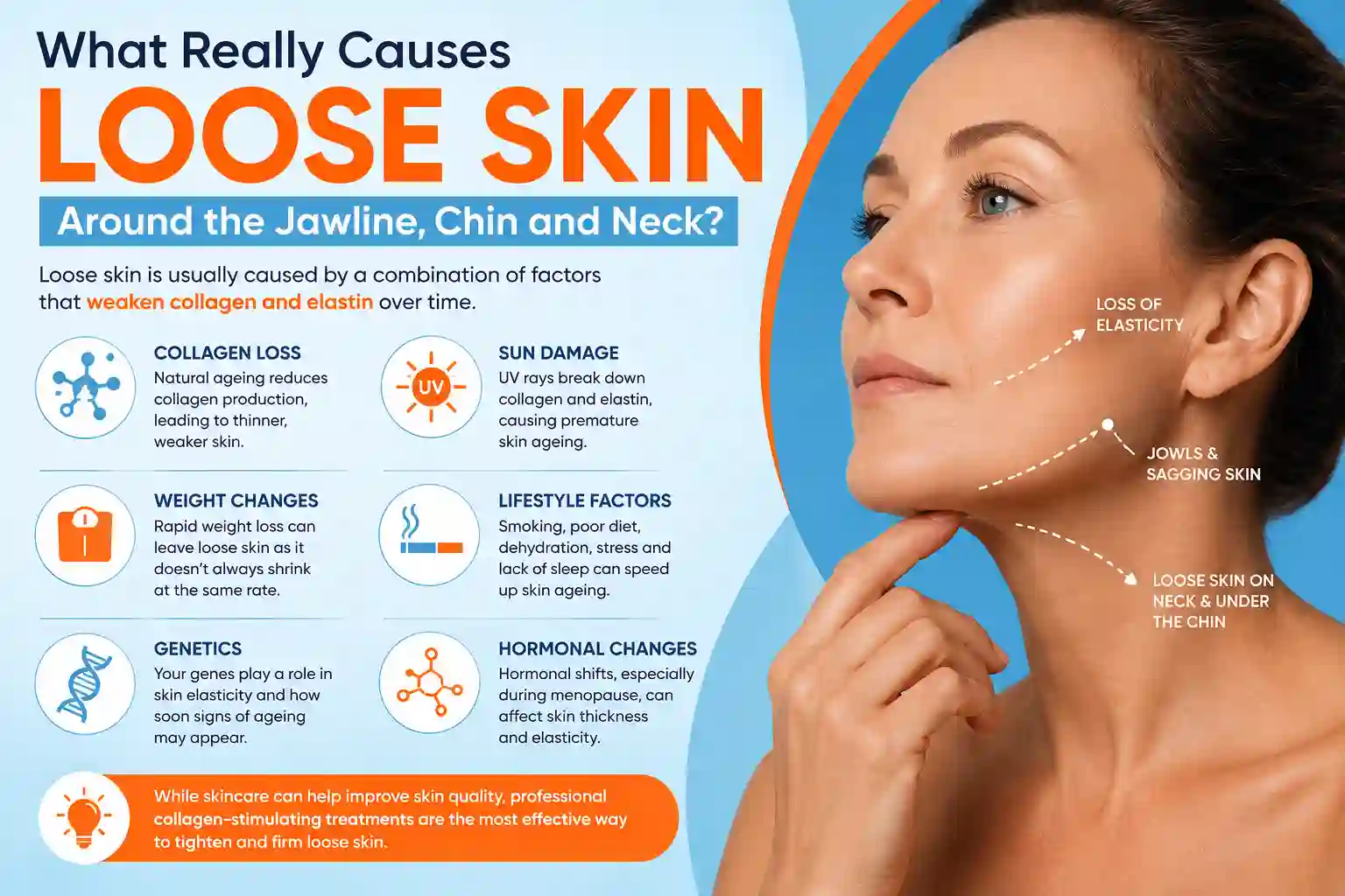 What Really Causes Loose Skin Around the Jawline, Chin and Neck Bridgnorth?